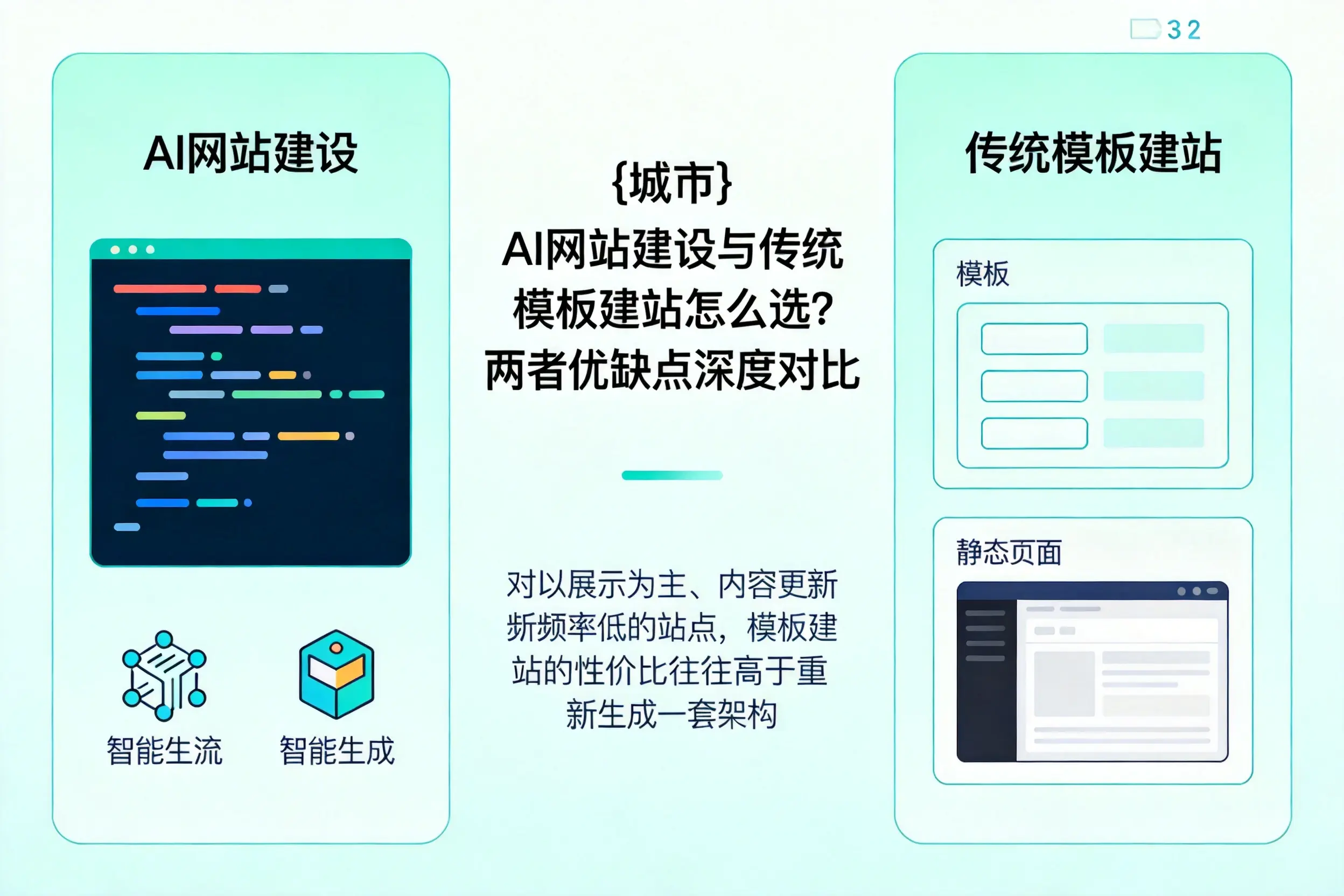 莆田AI网站建设与传统模板建站怎么选?两者优缺点深度对比