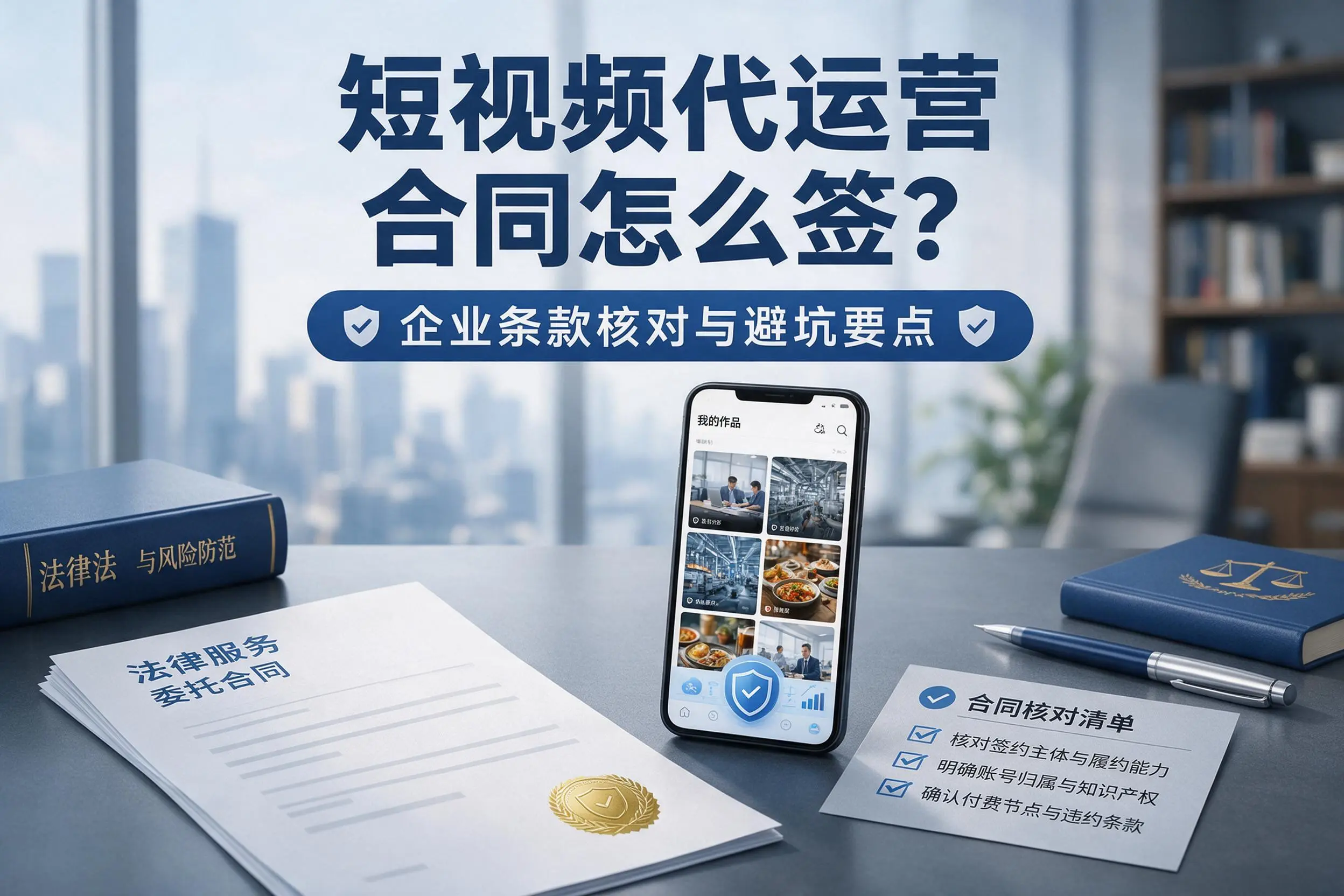 短视频代运营合同怎么签？莆田企业条款核对与避坑要点