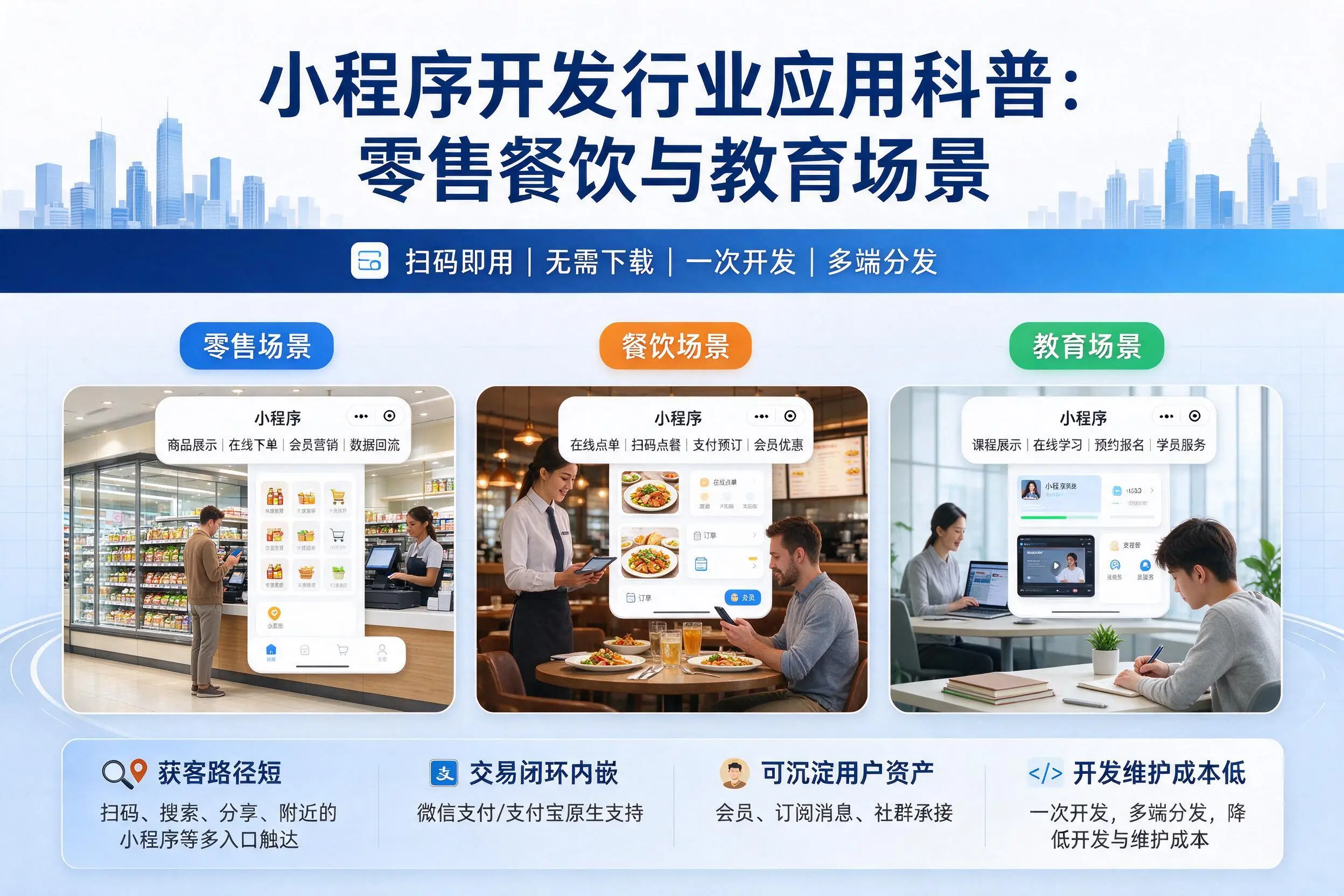 莆田小程序开发行业应用科普：零售餐饮与教育场景