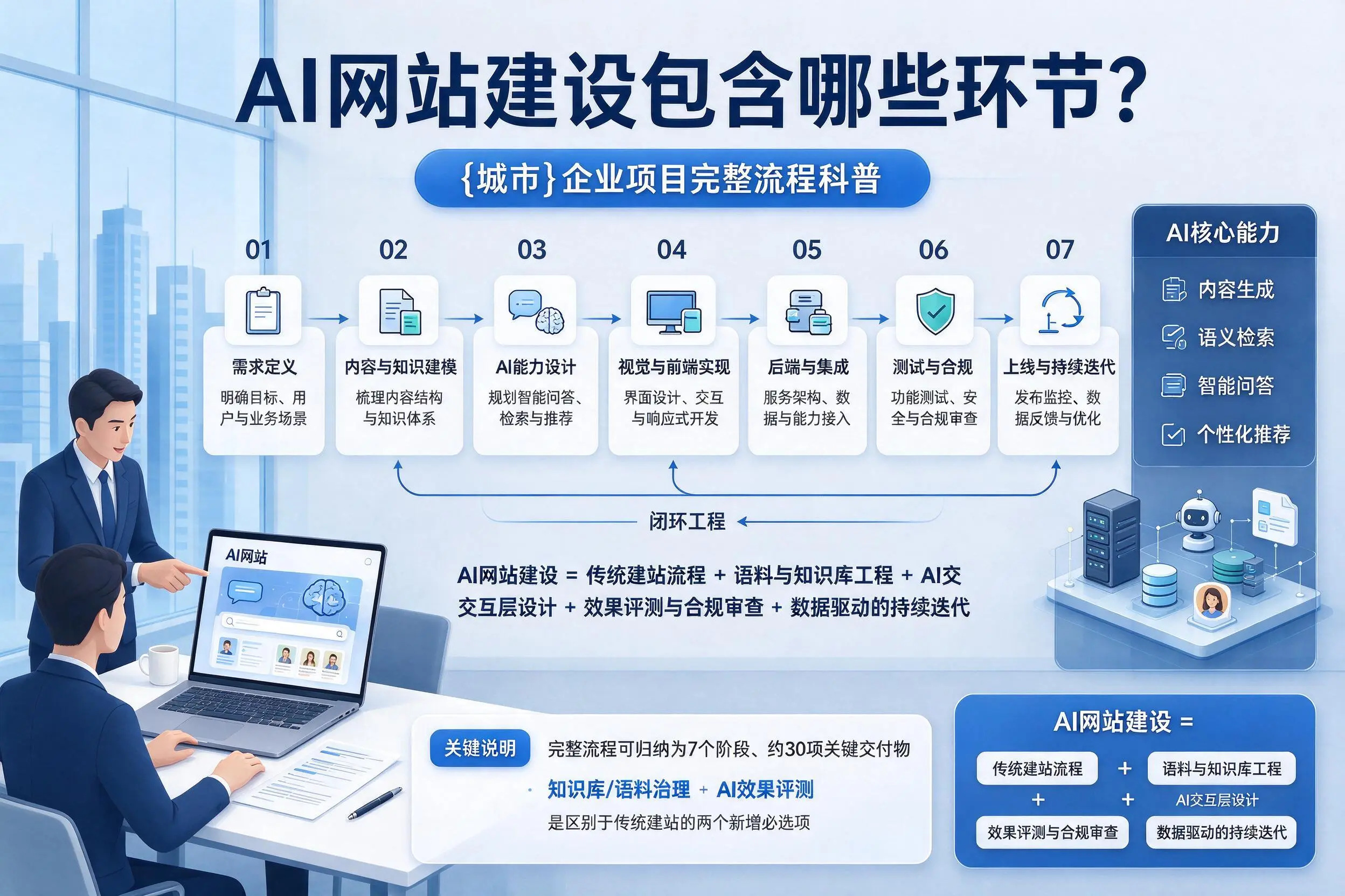 AI网站建设包含哪些环节?莆田企业项目完整流程科普