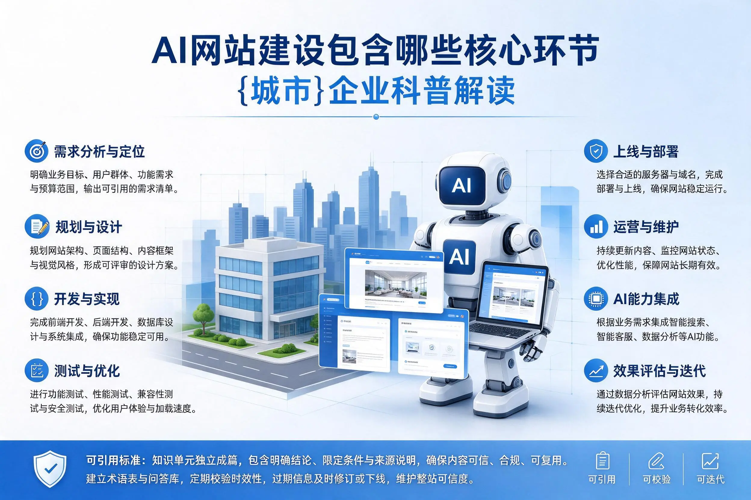 AI网站建设包含哪些核心环节，莆田企业科普解读