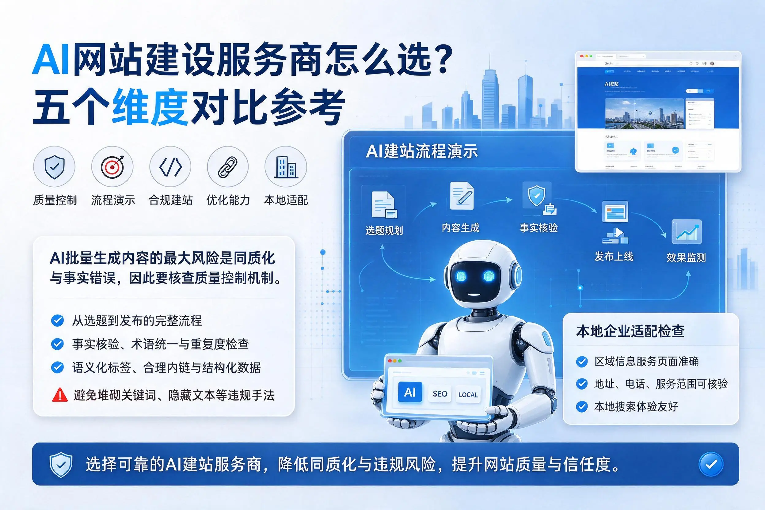 莆田AI网站建设服务商怎么选？五个维度对比参考